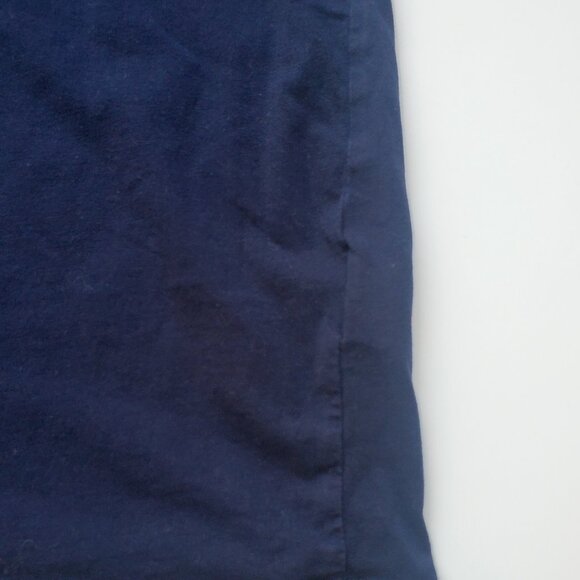 Women's YALE T-shirt Navy Blue Short Sleeve Boyfriend Boxy Tee Academia sz Large - Picture 4 of 6
